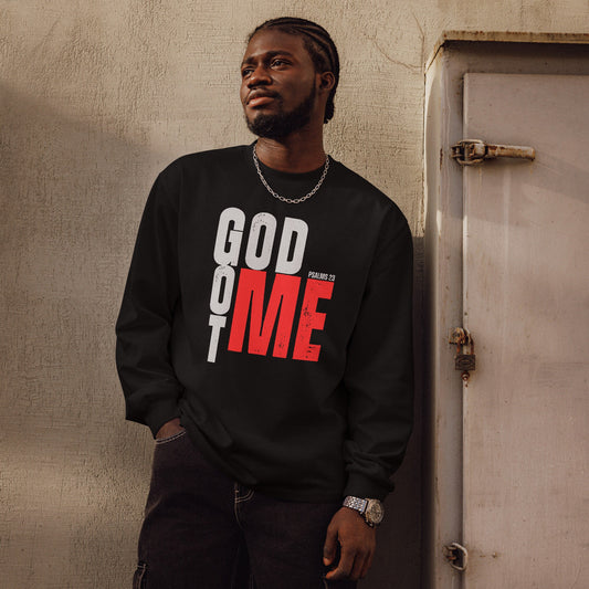 GOD GOT ME Premium heavyweight long sleeve shirt, Psalm 23 Tee, God with Me Tee, Christian Apparel, Christian Attire, Jesus With Me Tee.