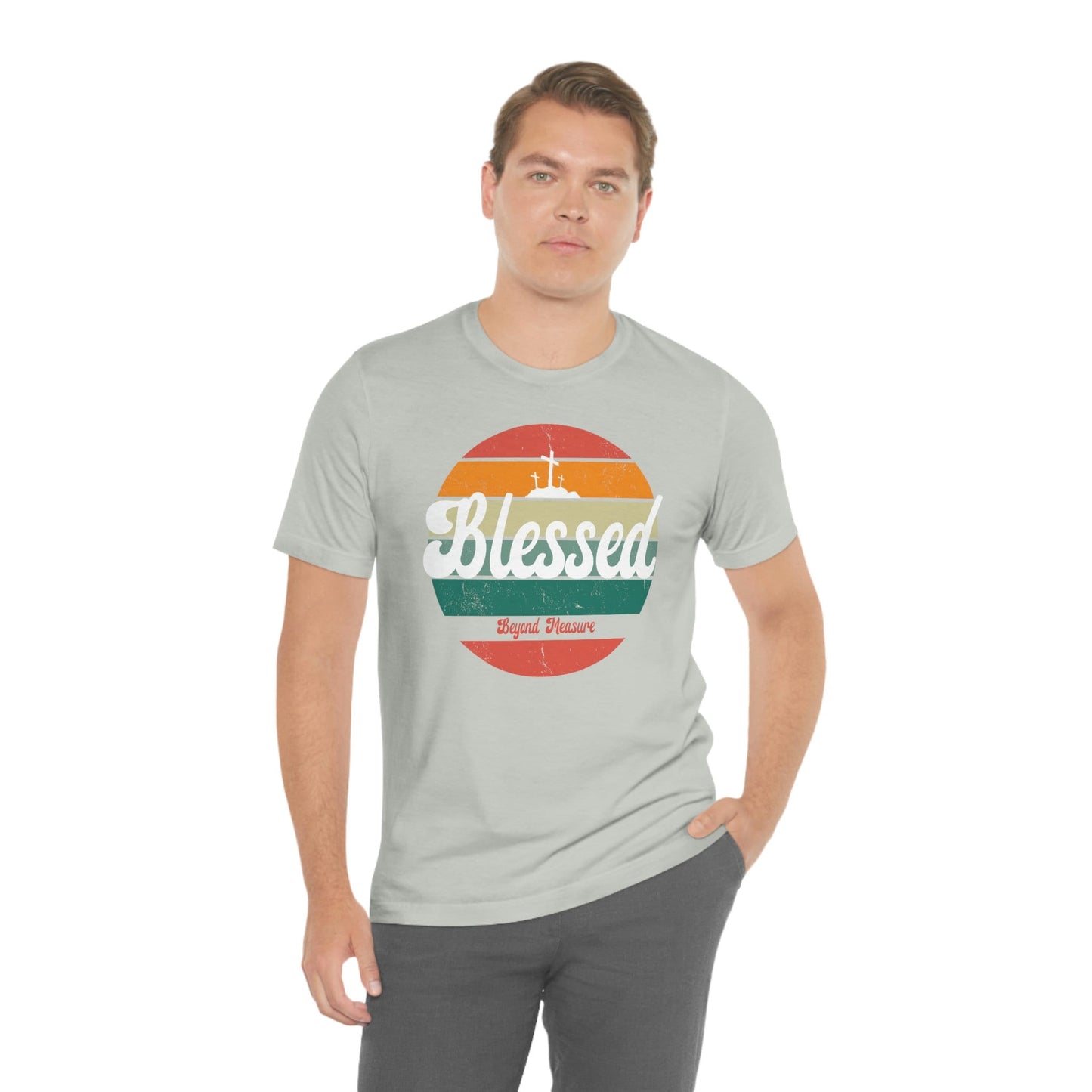 Blessed Beyond Measure Tee, Blessed Tee, Bless Beyond Measure, Christian Apparel, Christian Tee, Blessed Tee, Unisex Jersey Short Sleeve Tee