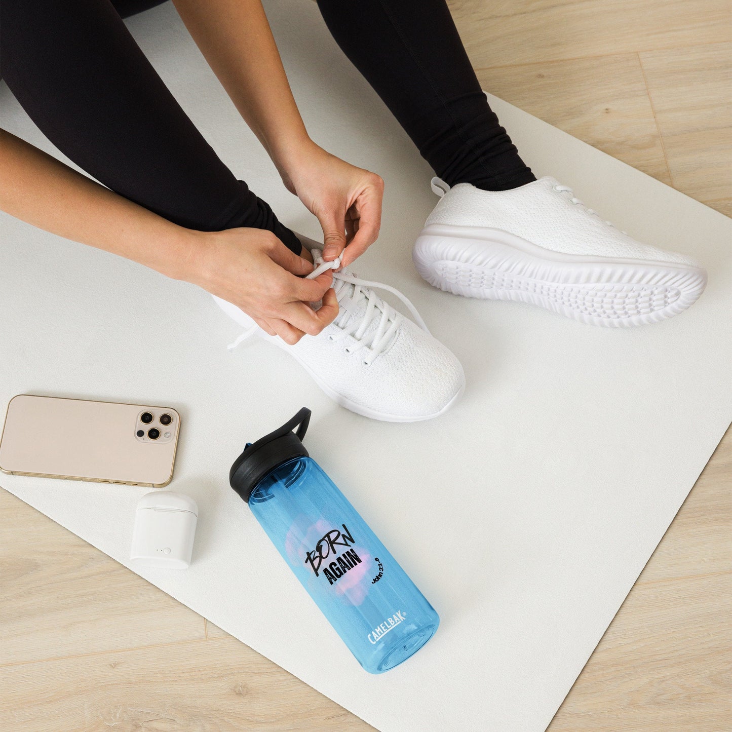 Born again Sports water bottle | Born Again | Inspirational | Christian H2O Bottle | Motivational | H2O Bottle | Workout Bottle