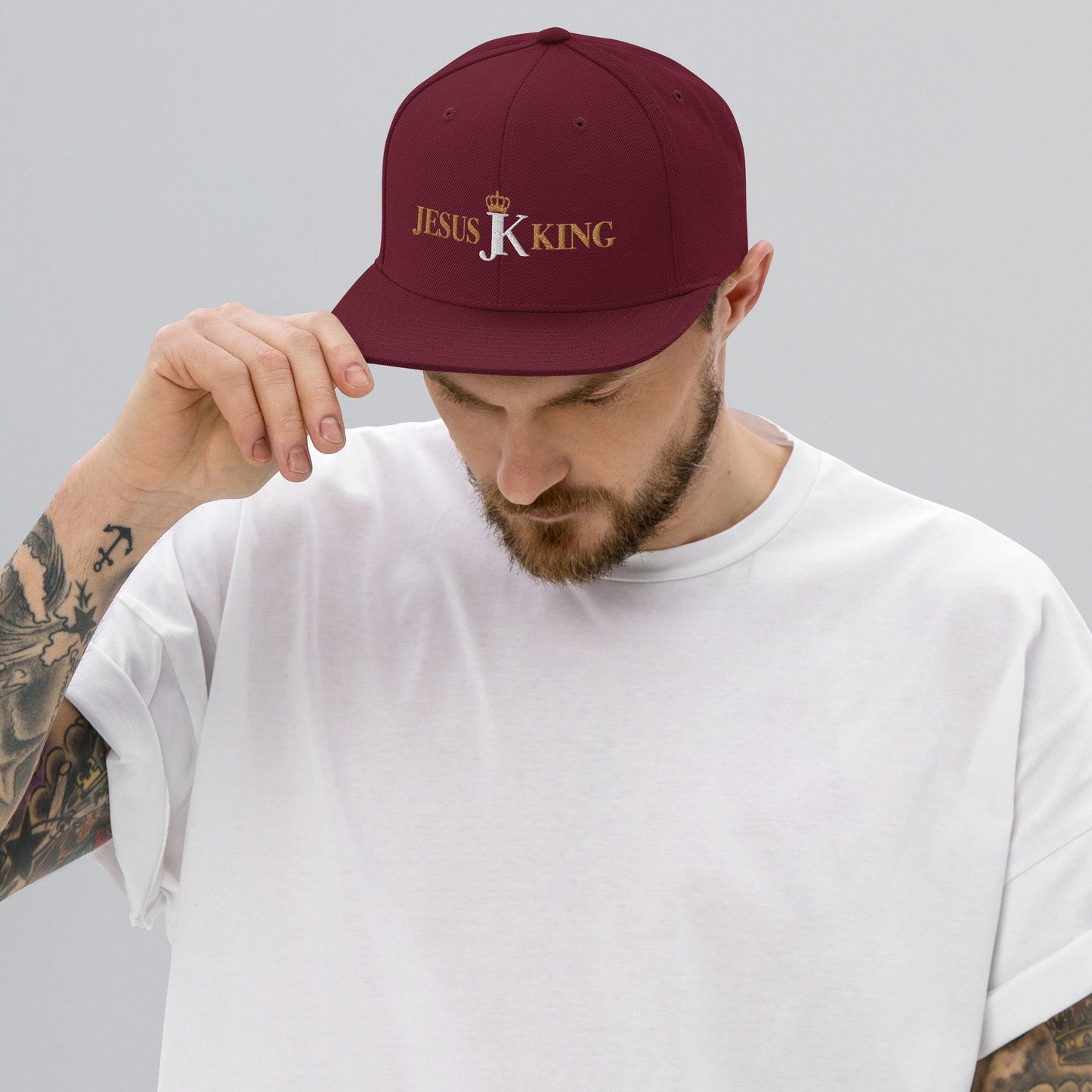 Jesus King Snapback Hat, King Jesus Cap, Crown Jesus Hat,