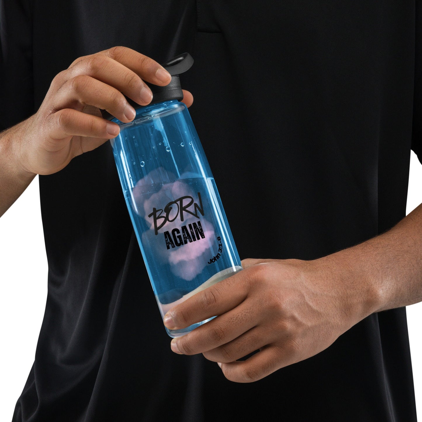 Born again Sports water bottle | Born Again | Inspirational | Christian H2O Bottle | Motivational | H2O Bottle | Workout Bottle