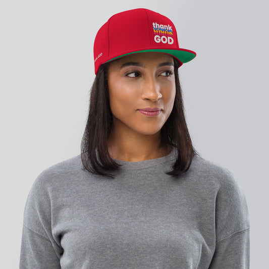 Thank God Hat, Thankful Hat, Christian Apparel, Thank God Snapcap, Thank God Snapback Hat