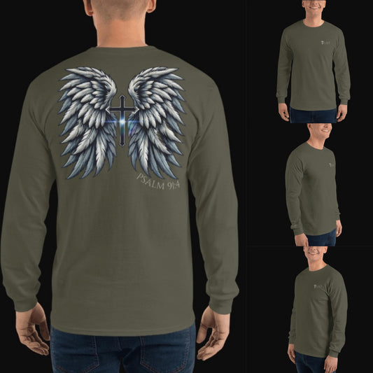 TRUST - Wings Series Unisex Long Sleeve Shirt, Angel Wings Tee, Christian Apparel, Christian Wear