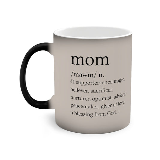 Mom Defined Color-Changing Mug, 11oz, Gift for her, Mother's Day Gift, Mom Mug