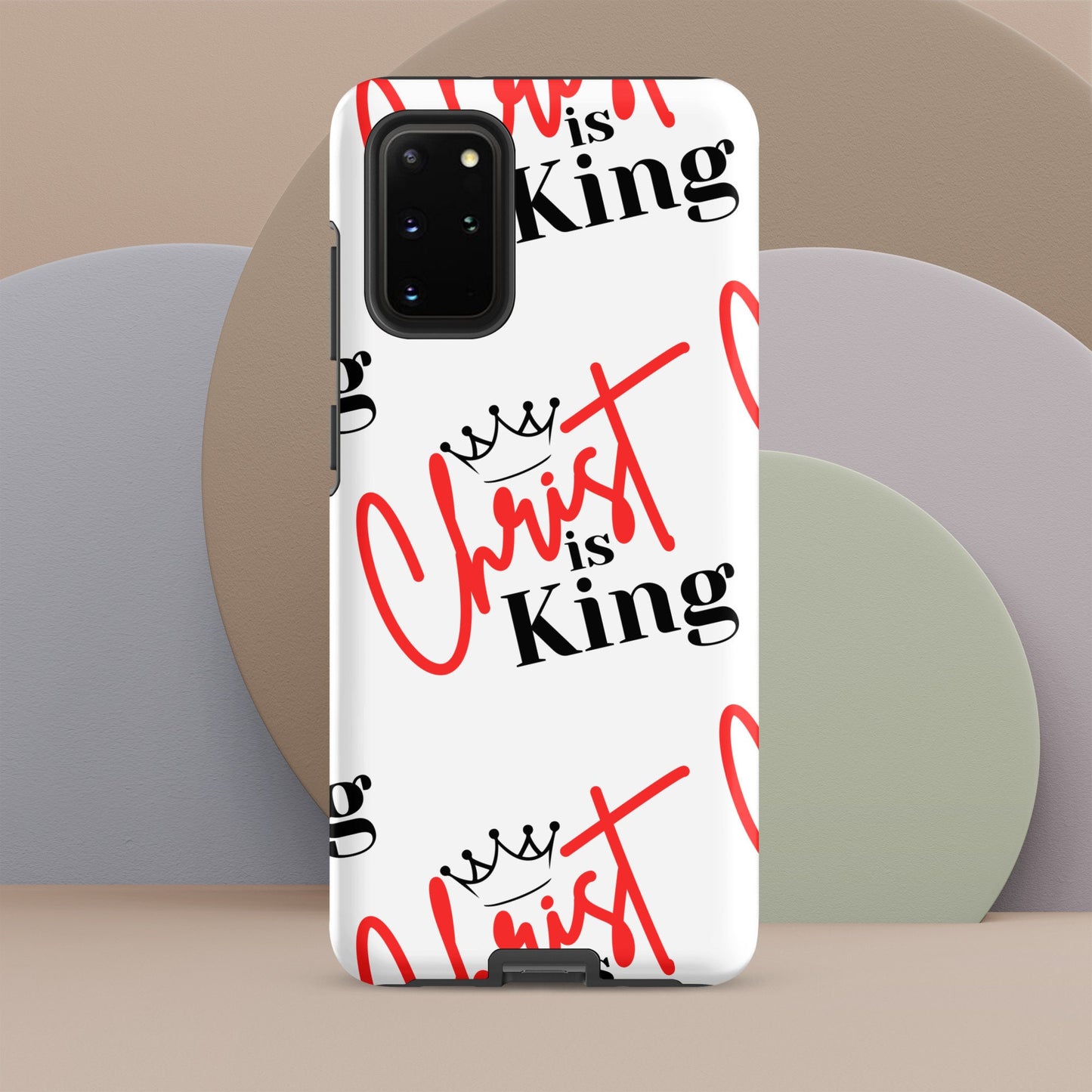 Christ is King Tough case for Samsung® White - S21, S22, S23, S24 Series, Jesus Samsung Case, Christian Samsung Phone, Designer Samsung Case