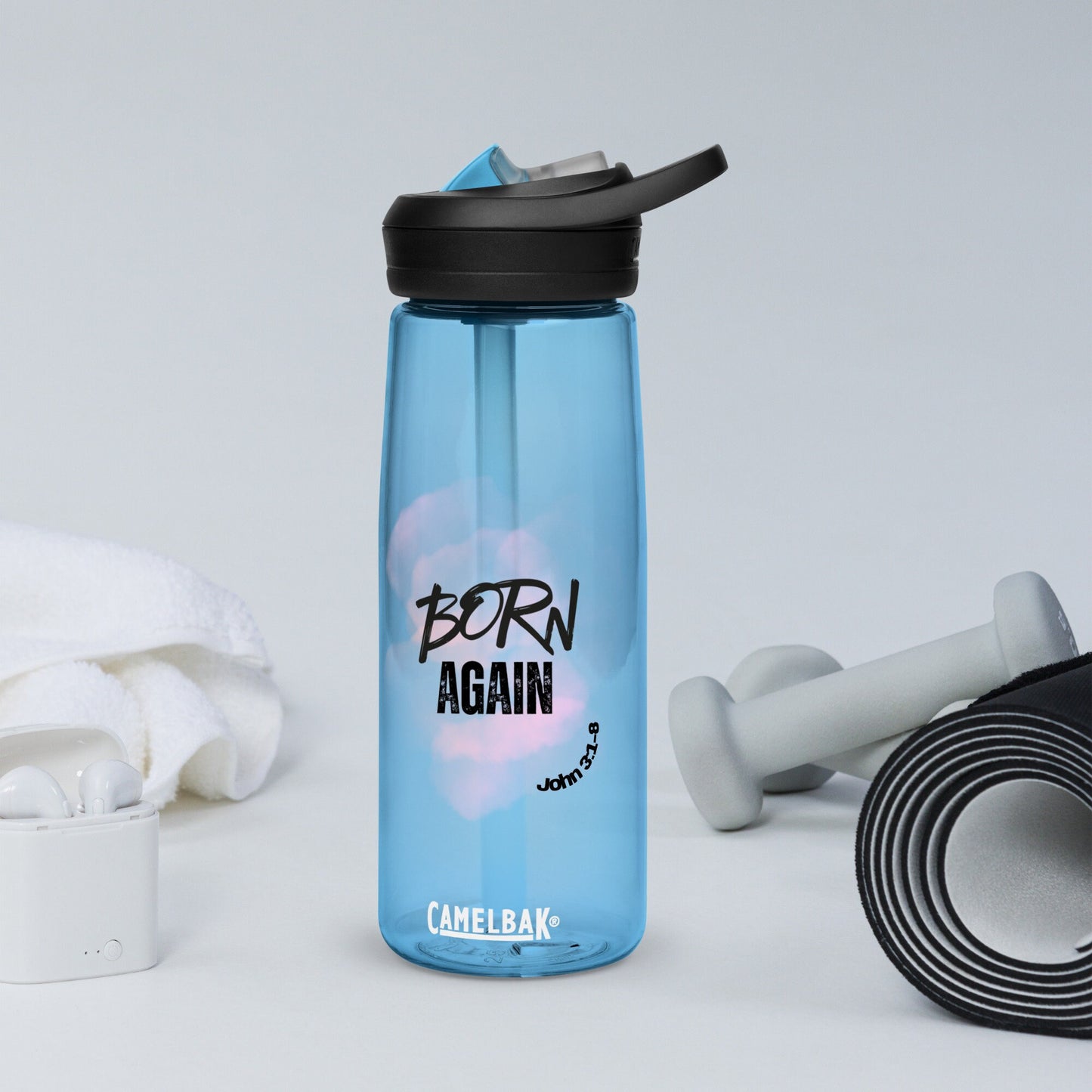 Born again Sports water bottle | Born Again | Inspirational | Christian H2O Bottle | Motivational | H2O Bottle | Workout Bottle