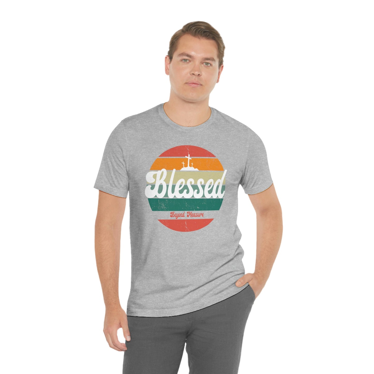 Blessed Beyond Measure Tee, Blessed Tee, Bless Beyond Measure, Christian Apparel, Christian Tee, Blessed Tee, Unisex Jersey Short Sleeve Tee