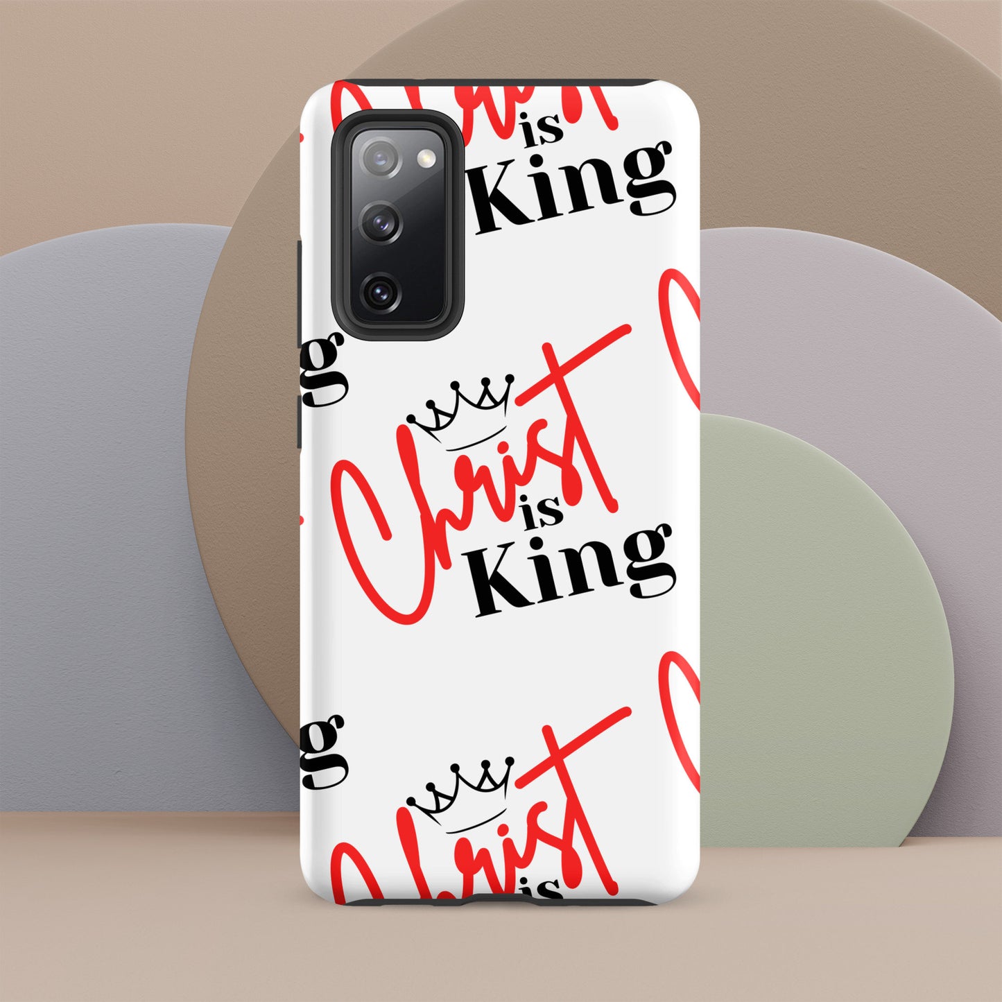 Christ is King Tough case for Samsung® White - S21, S22, S23, S24 Series, Jesus Samsung Case, Christian Samsung Phone, Designer Samsung Case